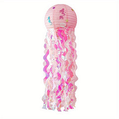 Creative Jellyfish Lantern Colorful DIY Paper Lantern Birthday Party Decoration