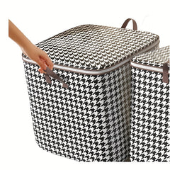 Large Folding Clothes Organizer with Zipper Handle for Bedding Storage
