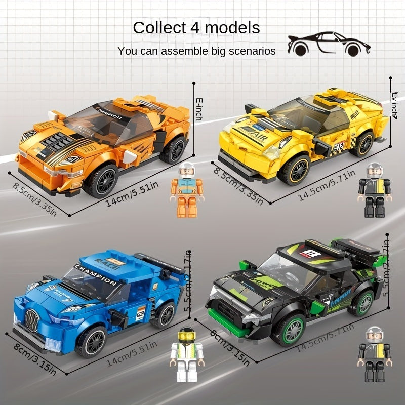 Building Blocks Racing Models Interior Decorations Christmas