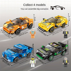 Building Blocks Racing Models Interior Decorations Christmas