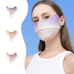 Sunproof Ice Mask Gradient Ear Hook Elastic Mask UV Protection Face Covering