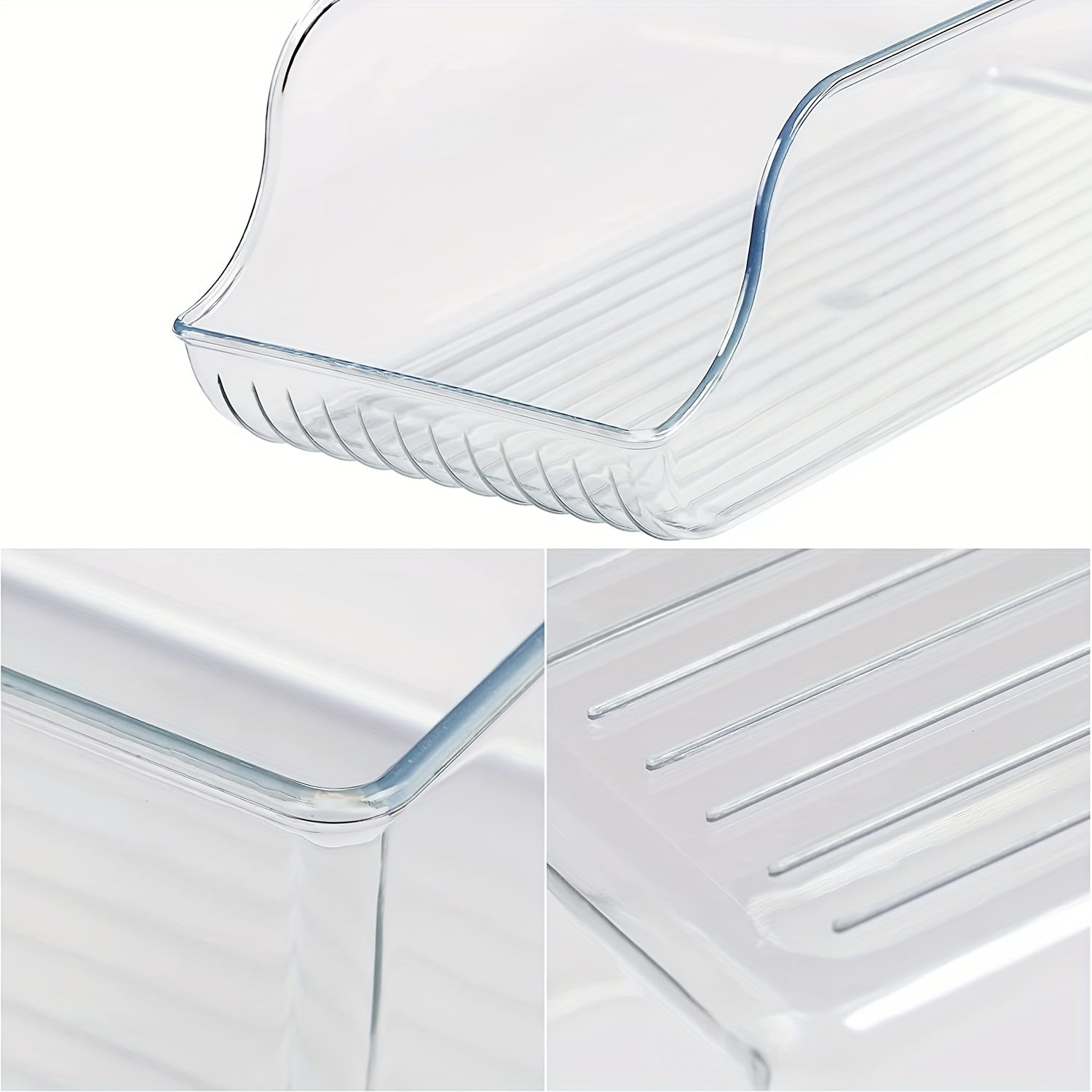2pcs Refrigerator Can Dispenser Clear Plastic Storage