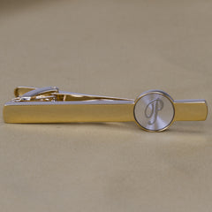 Business Casual Letter Print Copper Tie Clip Gift for Men O