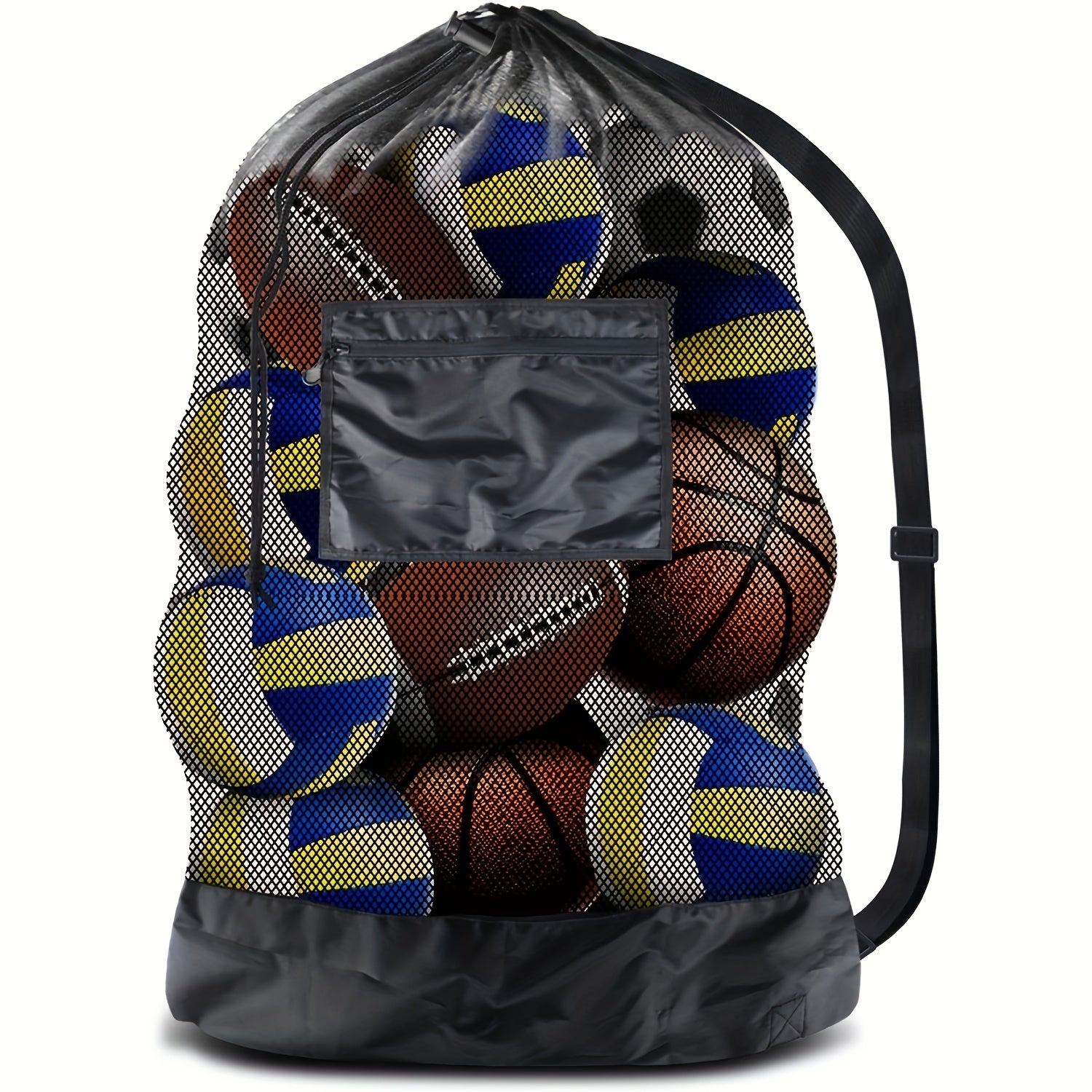Durable Basketball Bag with Net Pocket for Outdoor Sports