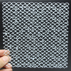 Fish Scale Pattern Stencil for Journal Diary Notebook