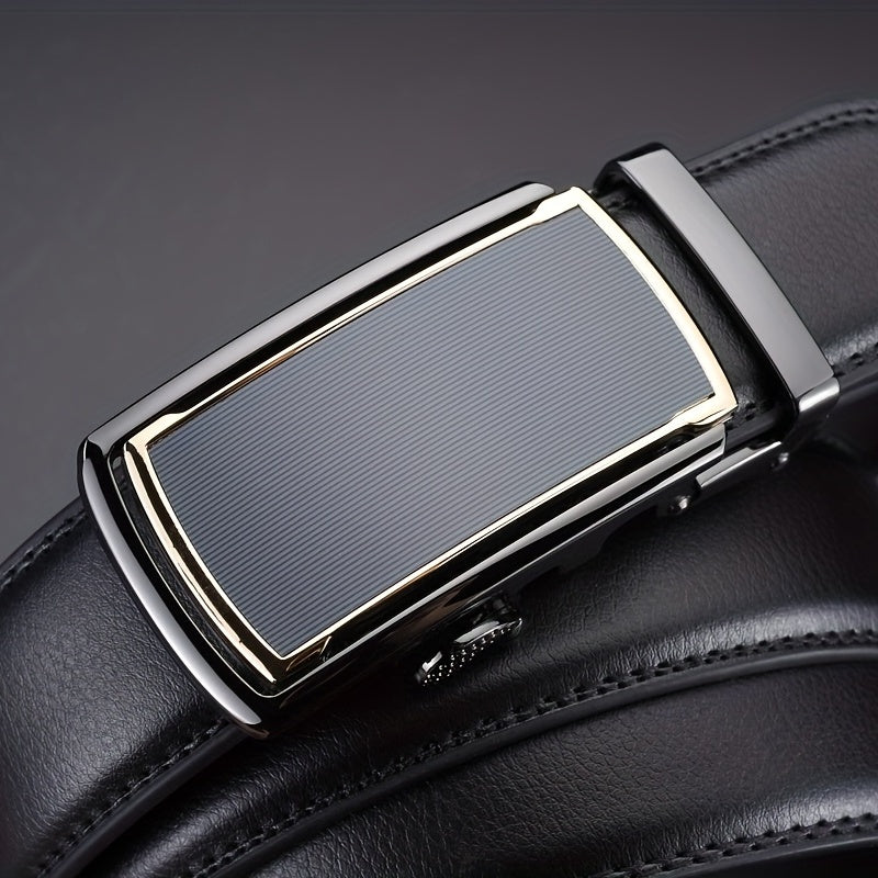 High End Business Leather Belt Men's Automatic Buckle Casual Versatile Belt