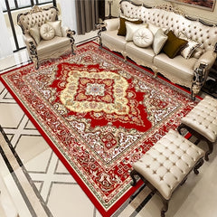 Oriental Floral Area Rug Soft Velvet Non Slip TPR Base
