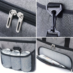 Large Capacity Insulated Picnic Bag Double Layered Shoulder & Handheld