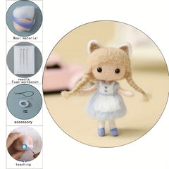 Princess Felt Kit DIY Embroidery Wool Felt Craft Stitch Needlework