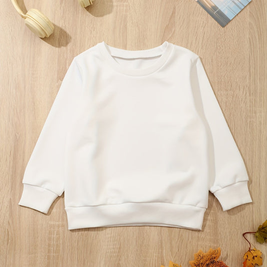 Boy's Solid Long Sleeve Sweatshirt Kids Casual Base Layer Top