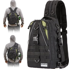 Ghosthorn Fishing Backpack with Rod Holder Tackle Sling Bag for Men