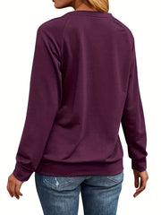 Salty Heifer Cow Print Sweatshirt Long Sleeve Crew Neck Casual Women's Clothing