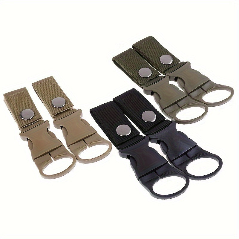 2pcs Backpack Water Bottle Hanging Hooks Fixed Strap