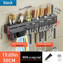 Kitchen Holder No Drilling Multifunctional Cutlery Storage Rack