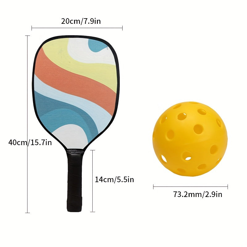 Wood Pickleball Paddles & Balls Set Outdoor Sports Training Racket