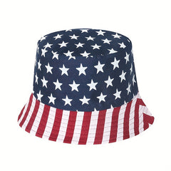 American Flag Pattern Hat Lightweight and Breathable Fisherman Hat Bucket Hat