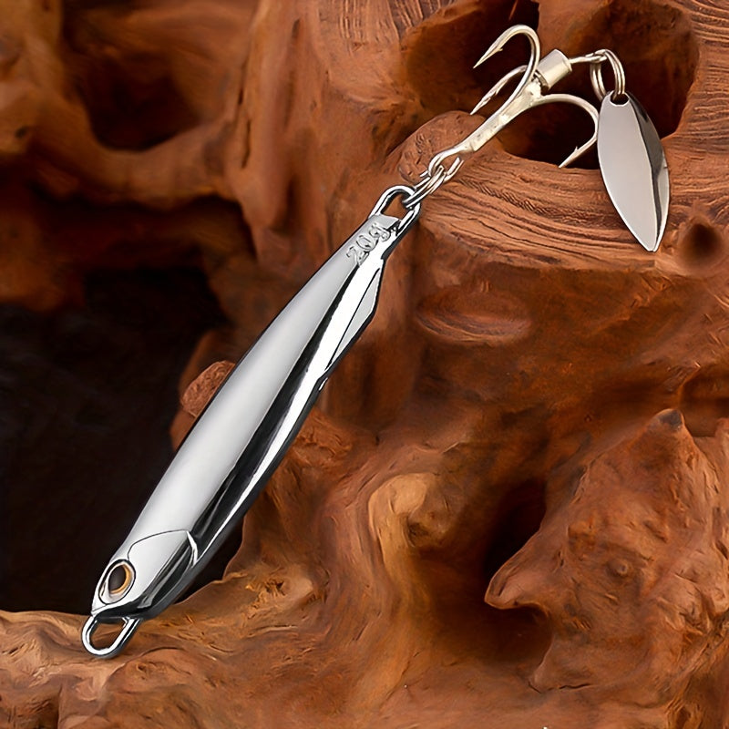 5pcs Electroplated Jigbaits with Rotating Sequin Sea Fishing Tackle 15g 20g 30g