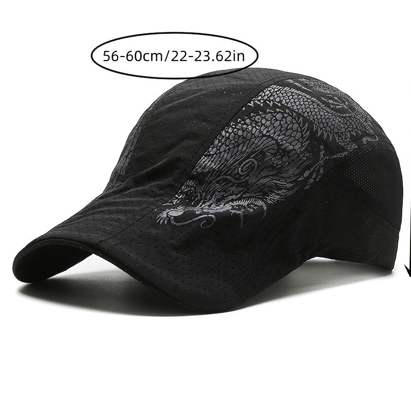 Men's Outdoor Street Sunscreen Cap Thin Mesh Printed Beret