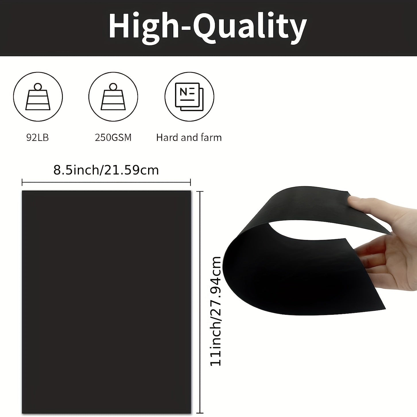 50 Sheets Cardstock Thick Paper 250gsm for Crafts Invitation