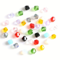98pcs 6mm Dark Rhombus Crystal Man Glass Beads for DIY Jewelry Making