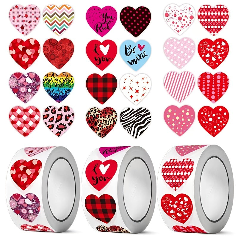 500pcs 1 inch Stickers - Gift Decoration Stickers - Crafts - 8 Patterns - Sealed