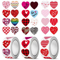 500pcs 1 inch Stickers - Gift Decoration Stickers - Crafts - 8 Patterns - Sealed
