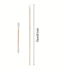 100PCS 15-24cm Wooden Sticks Cotton Swab Cleaning Cotton Sticks