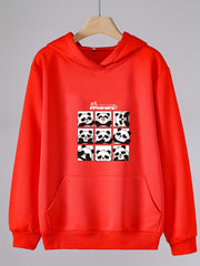 Girls Panda Pattern Hooded Sweatshirt Long Sleeve