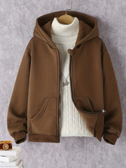 Boys Brown Hoodie Jacket
