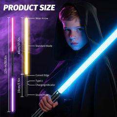 RGB Light Sword 15 Lights Breathing Mode USB Rechargeable