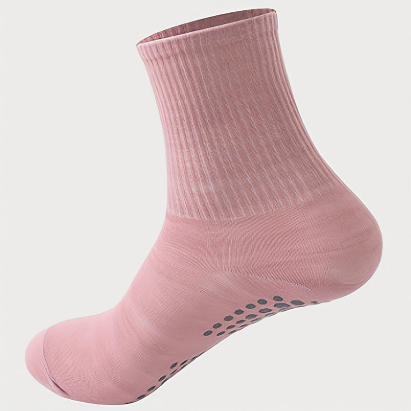 Non Slip Yoga Socks for Pilates Barre Ballet - Mid Calf