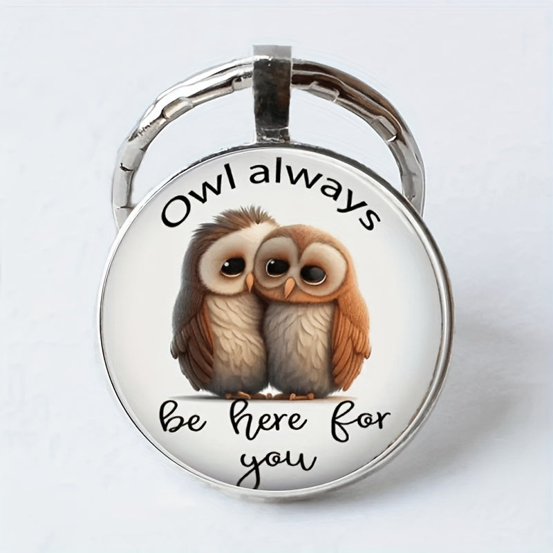 Vintage Owl Keychain For Men Bag Purse Accessory