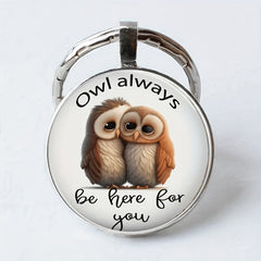 Vintage Owl Keychain For Men Bag Purse Accessory