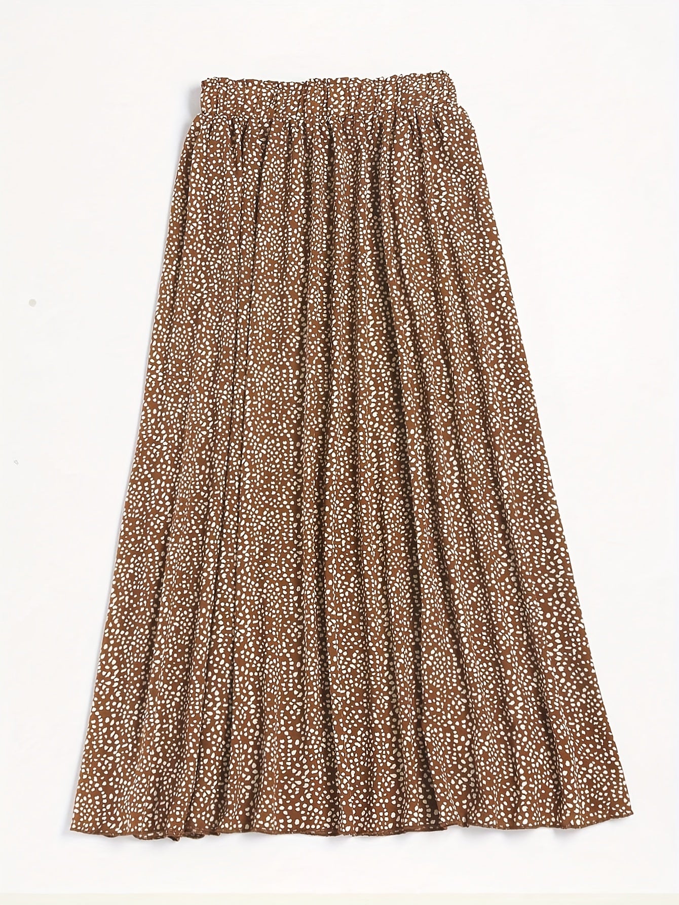 Women's Plus Dalmatian Print High Rise Maxi Skirt