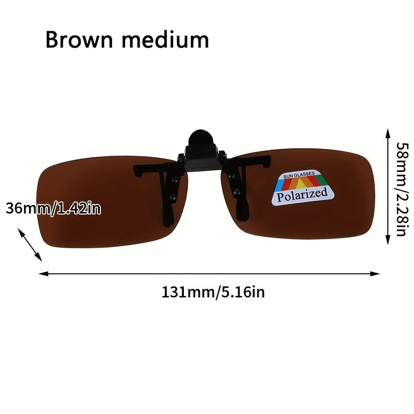 Men's Clip on Flip Up Polarized Sunglasses Night Vision Driving