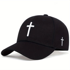 Cross Embroidery Baseball Cap Solid Casual Dad Hats Unisex Sunscreen