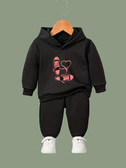 Rope Pattern Long Sleeve Hooded Sweatshirt Girls Cozy Hoodies