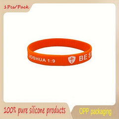 Colorful Slogan Pattern Silicone Bracelet Wrist Band