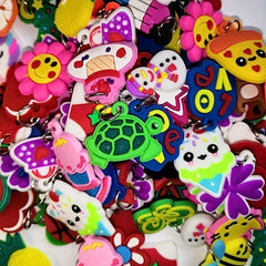 10 Silicone Bracelet Charms DIY Colorful Rubber Band Hair Rope Necklace Kit