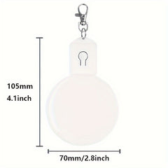 10pcs Acrylic Colorful LED Light Keychain Pendant
