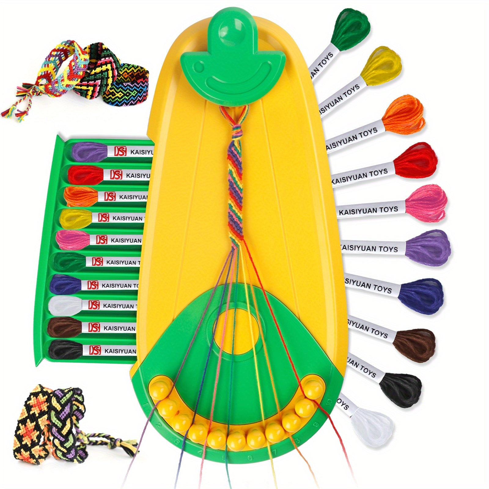 Friendship Bracelet Making Kit with 20 Pre Cut Threads