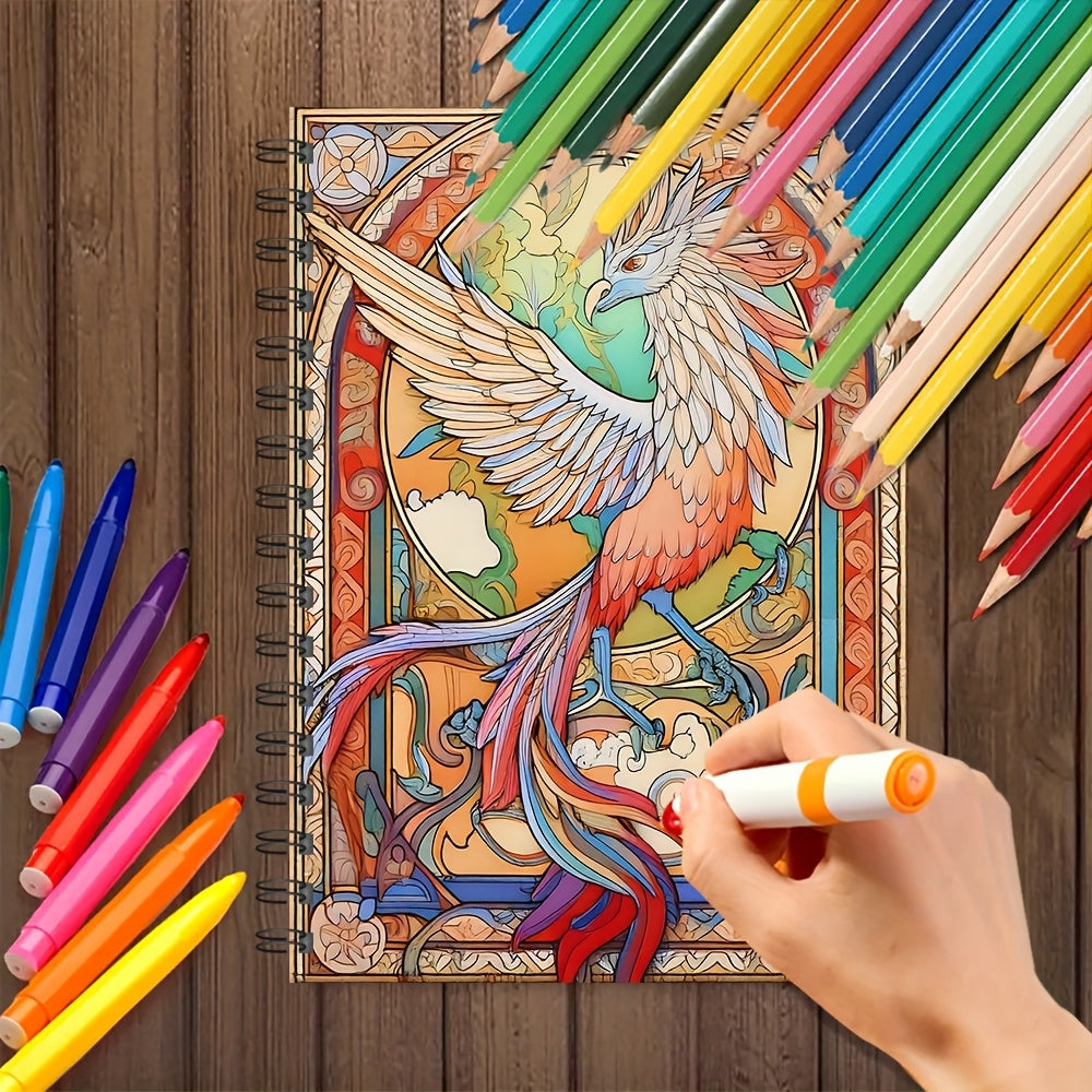 Dragon Coloring Book for Adults 20 Pages Patterns DIY Painting Stress Relief