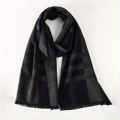 Men's Plaid Pattern Winter Scarf Gift