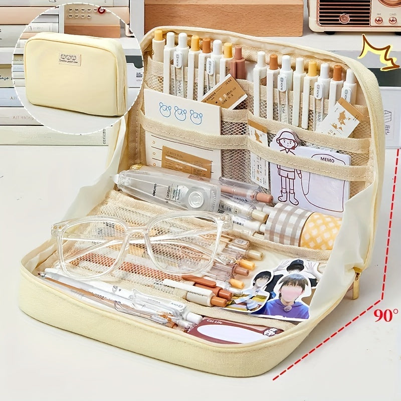 Portable Stationery Bag Pencil Case Large Capacity Organizer