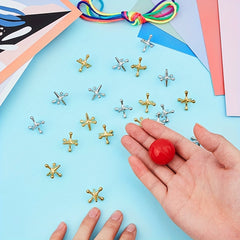Metal Puzzle Jack Table Game - Fun Traditional Toy for Adults