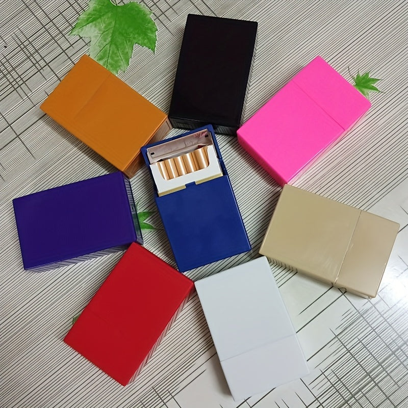 Creative Men's Plastic Flip Cigarette Case Soft and Hard Case Combo