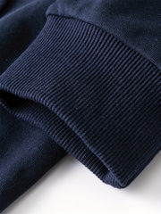 Hooded Sweatshirt with Full Zipper and Drawstring