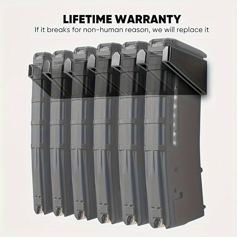 6 Slot Wall Mount Magazine Holder Storage Display Rack