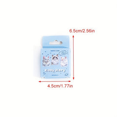 46 Cat Pattern Stickers Water Bottles Laptop Scrapbook Luggage
