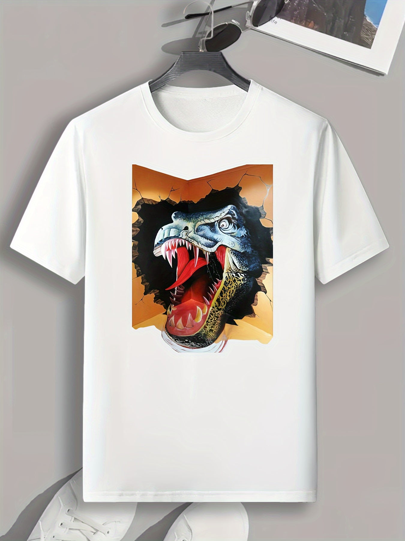 Dinosaur 3d Print Men's Graphic T shirt Casual Comfy Tees For Summer